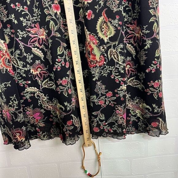 Emma James by Liz Claiborne Womens Top and Maxi Skirt Size M/L Floral Grunge Whi - Picture 8 of 13